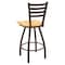 Holland Bar Stool Co 30" Swivel Bar Stool, Brnz Finish, Nat Oak Seat X410 - alternate 3